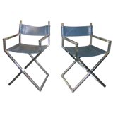 Set Of Four 70's French Director's Chairs