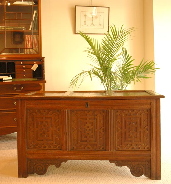 Carved Oak Chest - 17th Century