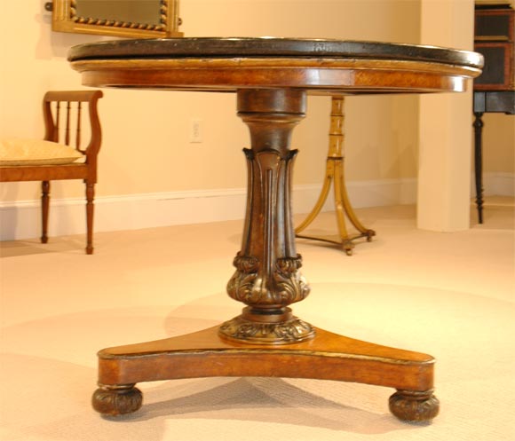 Amboyna, Giltwood and Scagliola Center Table