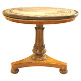 Antique Amboyna, Giltwood and Scagliola Center Table