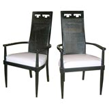 Set of six Asian-style dining chairs