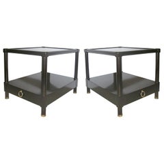 A Pair of Baker Two Tier Rectangular End Tables.