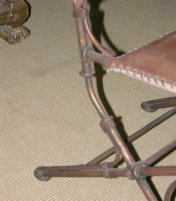 Set of four French wrought iron chairs 4
