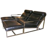 Milo Baughman Chair with Ottoman