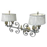 An Iron and Brass Wall light An Iron and Brass Wall light