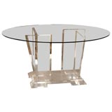 Lucite console table by Charles Hollis Jones for ASI