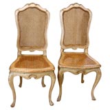 12 Venetian Louis XV Caned Dining Chairs