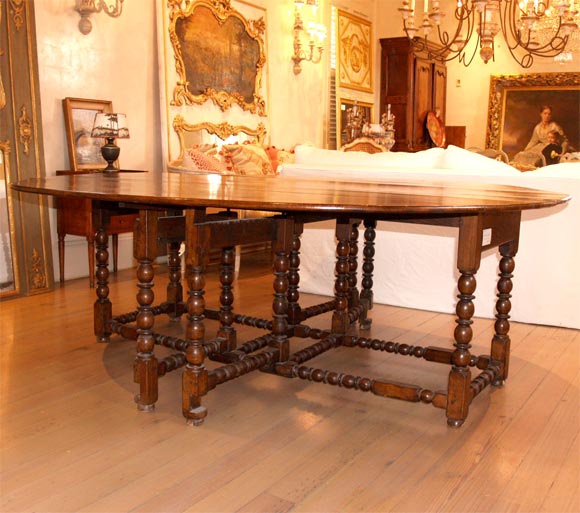 19th C Gate leg Oval Table