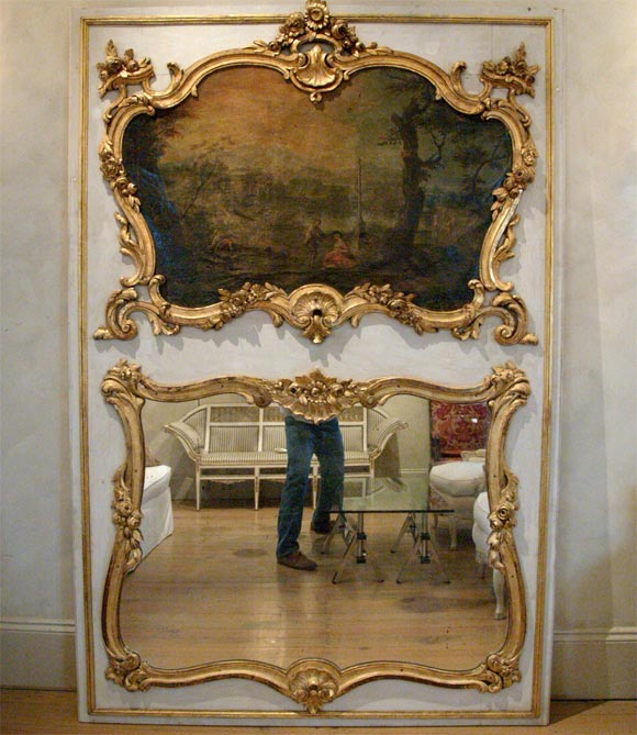 18th Century Louis XV Trumeau with Painting