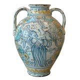 Napoli 18th C Majolica Vase