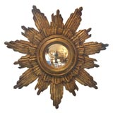 Antique French sunburst mirror