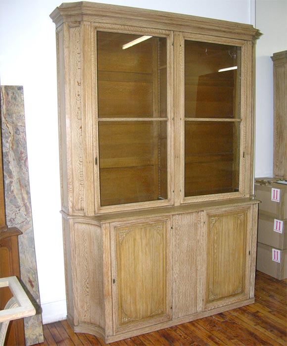 Pair of Beautiful and Impressive Limed Oak Bookcases by Jansen