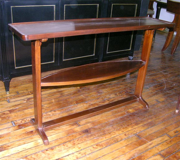 Directoire Style Mahogany Oval Shaped Table by Jansen