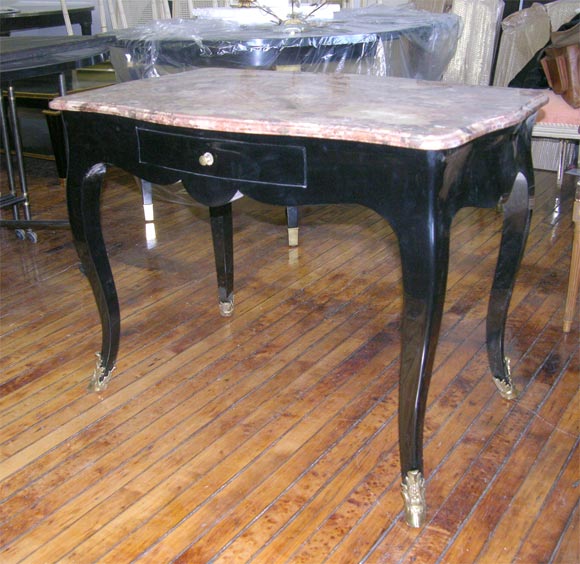 Louis XVI style  Jansen ebonized table