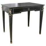 Black Lacquer Louis XVI Style Writing Table by Jansen