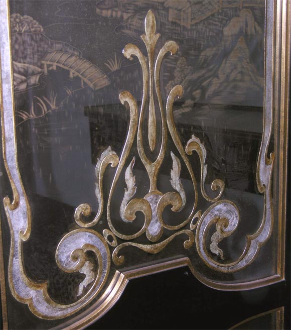 Mirrored three-panel screen made by Jansen For Sale 2