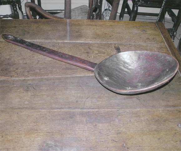 18th Century Welsh treen overscale spoon