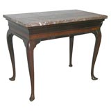 Antique Queen Anne Marble Top Table