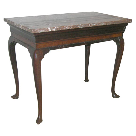 Queen Anne Marble Top Table