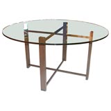 Glass and Metal Dining Table