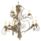 Antique Wrought Iron Chandelier