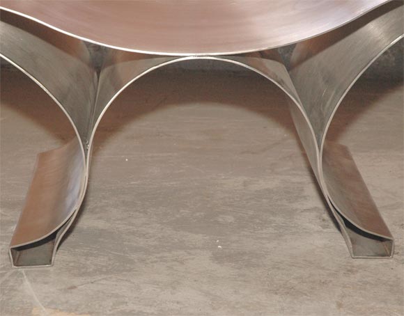 20th Century Maria Pergay stainless steel bench