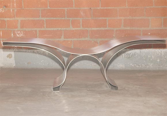 Stainless Steel Maria Pergay stainless steel bench