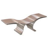 Vintage Maria Pergay stainless steel bench