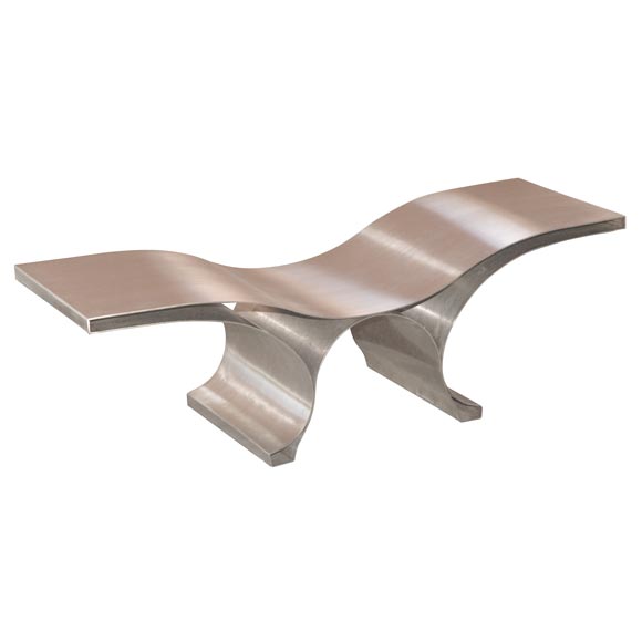 Maria Pergay stainless steel bench