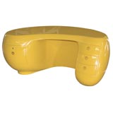 Yellow Boomerang desk by Maurice Culka