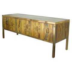 Mastercraft  Acid Etched Brass Sideboard.