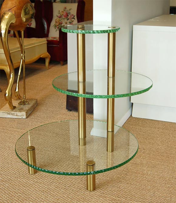 3 tiers glass  table.