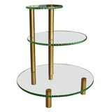 3 tiers glass  table.