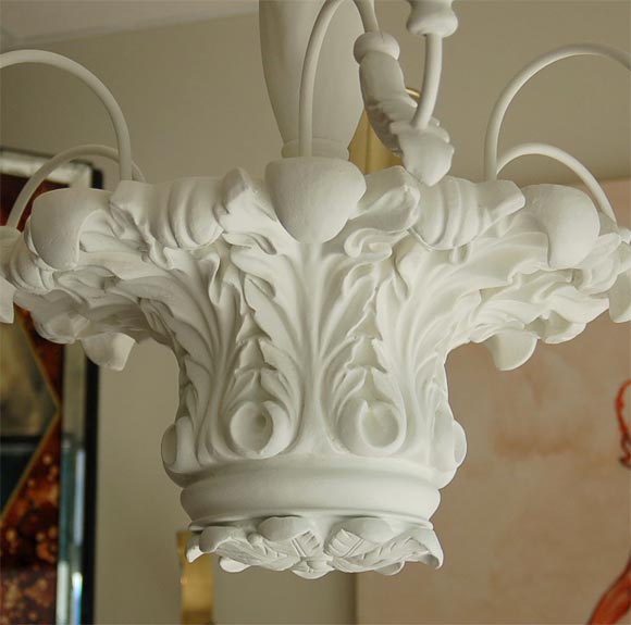 American Dorothy Draper plaster chandelier.