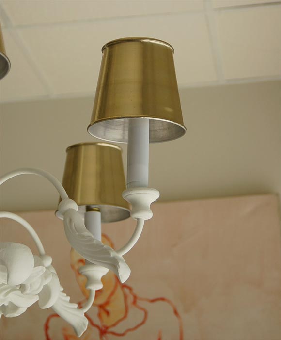 Dorothy Draper plaster chandelier. In Excellent Condition In Miami, FL