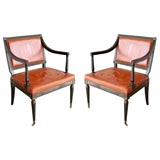 Pair of Regency style armchairs.
