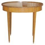 Dutch Marquetry Inlaid, Banded and Strung Satinwood Occasional T