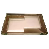 Jean Luce Art Moderne Mirrored Glass Tray