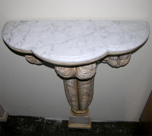 Pair of Plaster Console Tables by Maison Jansen For Sale 3