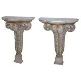 Pair of Plaster Console Tables by Maison Jansen