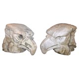An Incredible Pair of Figural Eagle Architecture Fragments