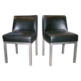 A pair of Jules Wabbes Visitors Desk Chairs
