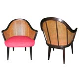 Harvey Probber Caned Back Side Chairs
