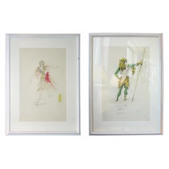 Vintage Fabrizio Clerici Costume Drawings