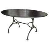 French Oval Metal Table