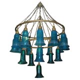 3 Tiered Turquoise Chandelier