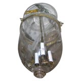 antique etched belljar lantern