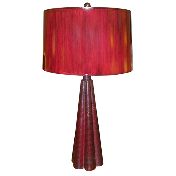 Vintage Leather/Croc Lamp