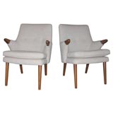 Pair of Danish armchairs by Kurt Olsen-1950's