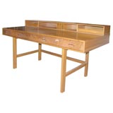 Teak 1960's flip top desk, mfg. Lovig, Denmark